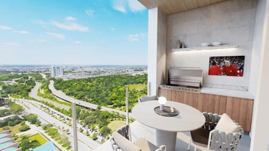 Savor the captivating uptown view from the balcony