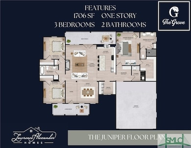 FLOOR PLAN. THE JUNIPER PLAN BY LAWRENCE ALEXANDER