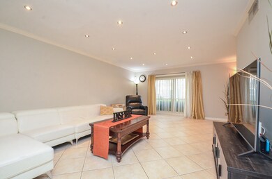 The family room is ideal for furniture placement,