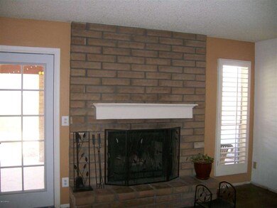 Cozy wood burning fireplace