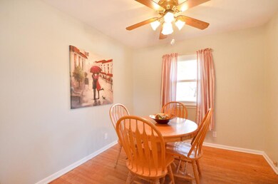 The dining room easily accommodates most any size 