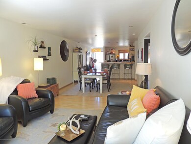 Living, dining, kitchen