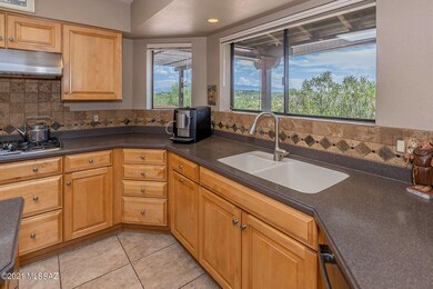 Kitchen windows capture views