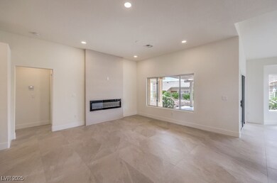 Unfurnished living room with recessed lighting, a