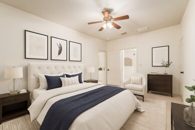 Additional bedroom upstairs. This photo has been digitally staged.