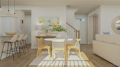 Dining room featuring light hardwood / wood-style
