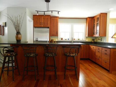 Custom cherry cabinetry