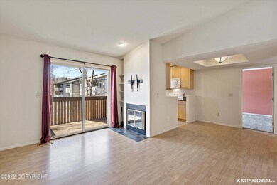Vaulted ceilings and sunny living area