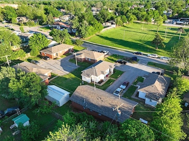 Aerial view of residential area