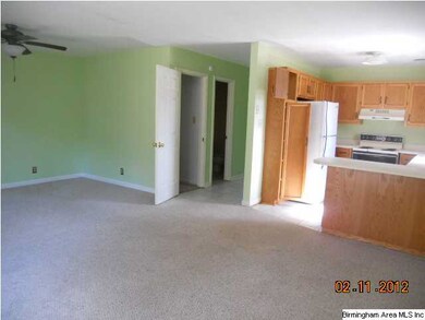 Kitchen open to Living room