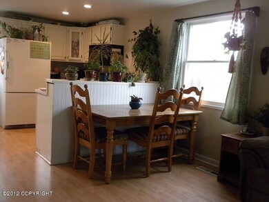 View of kitchen from living room