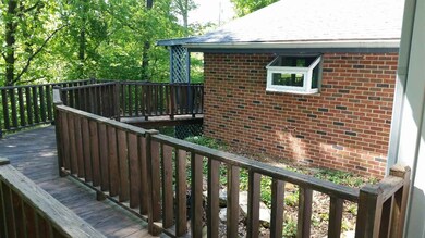 Leading from side deck to back deck.