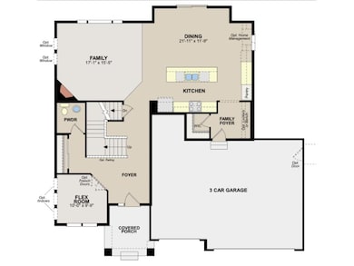 Main level floorplan -- spacious and open between 