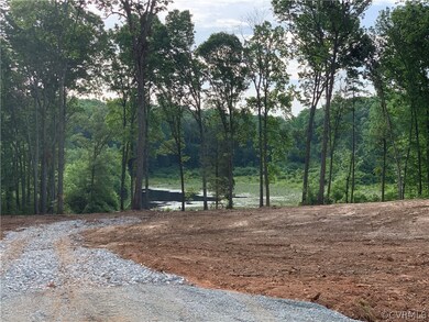 Driveway onto land overlooking water