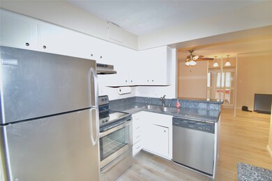 View of the kitchen which looks out to the dining