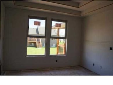 Master bedroom with tray ceiling