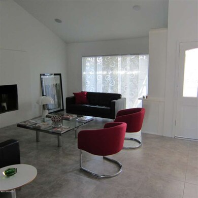 Living Room with Vaulted Ceiling