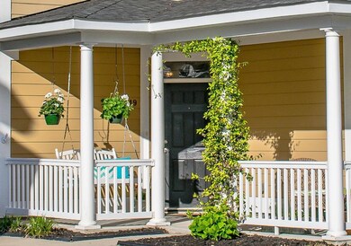Front Door with Jasmine Vine
