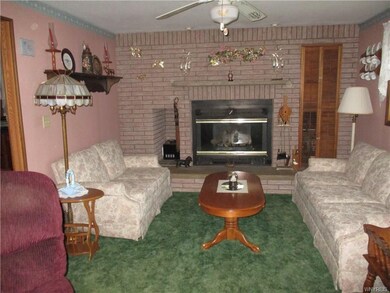 Living room with gas fireplace