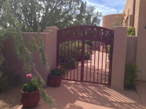 Entry gate to front courtyard