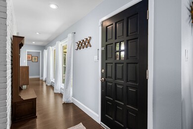 Office with a window to the front yard.