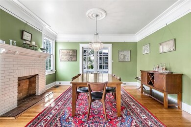 Dining room with view of front screened porch