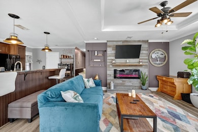 Living Room with view of the fireplace