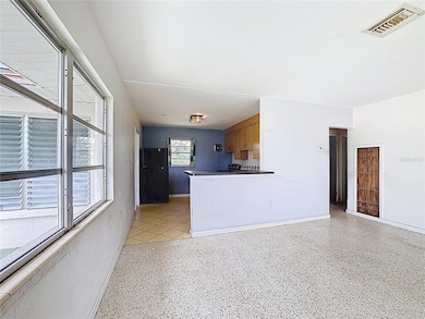 Living room leading to the kitchen