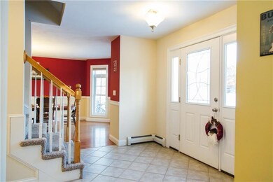 The bright foyer welcomes guests!