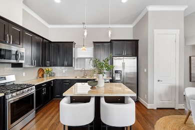 The beautifully designed kitchen equipped with sta