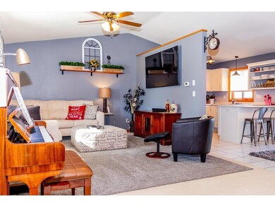 Main Living Area with Valued Ceilings
