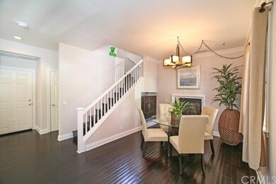 Dining Area Has a Cozy Fireplace