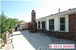 back of house and patio area