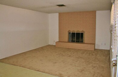Family room and fireplace
