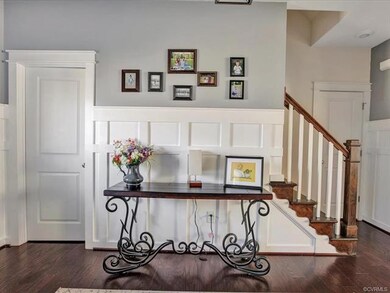 Foyer- Board and Batten Accent Walls, Hardwood Flo