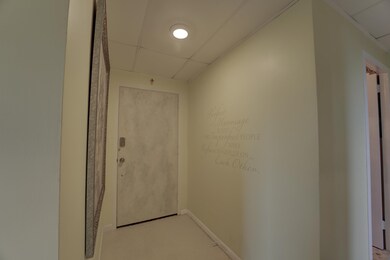 Corridor with a drop ceiling