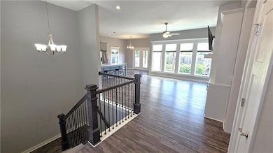 Main level - Front Entry view into Family Room, Kitchen, Dining Room