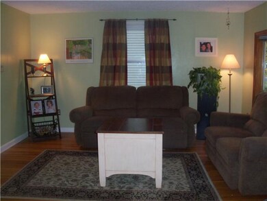 Living Room. Beautiful hardwood floors in the livi