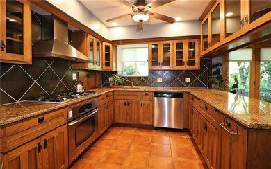 Stainless steel appliances compliment the beautifu