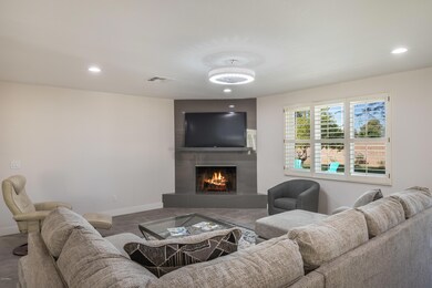 Family Room with Beautiful Fireplace