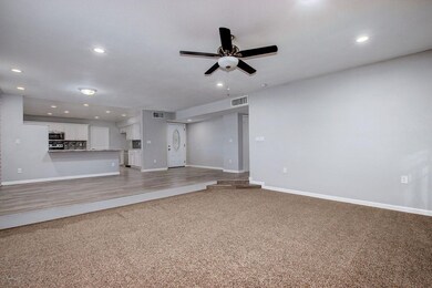 Front great room into kitchen