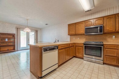 Kitchen with gas stove