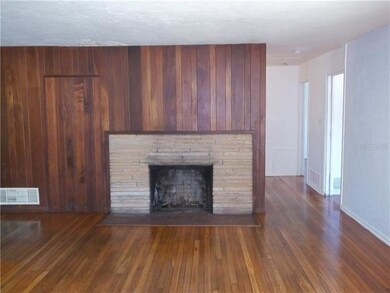 Wood burning fireplace