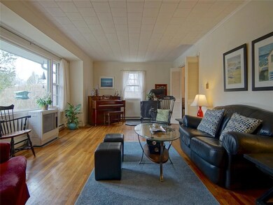 Living Room with Wood Stove and...