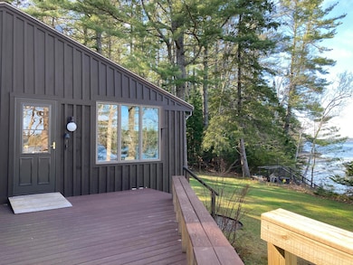 Waterside deck to entrance.