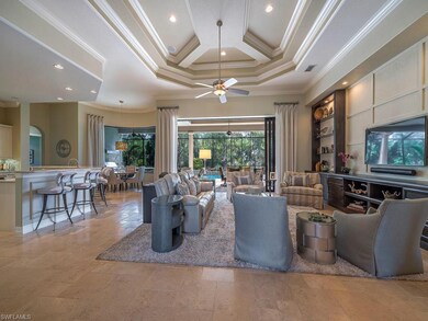Elegant yet relaxed Gathering room that adjoins Gourmet Kitchen