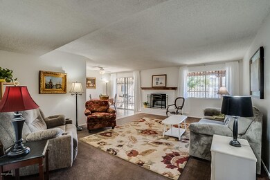 View from entryway into living room