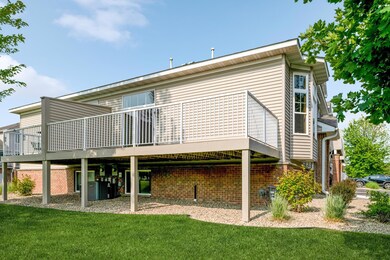 Expansive deck overlooking private area.