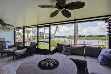 Rear View Florida Screened room to Waterway