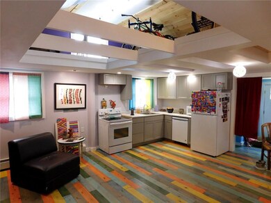 Kitchen/Loft storage/Stained red pine floors